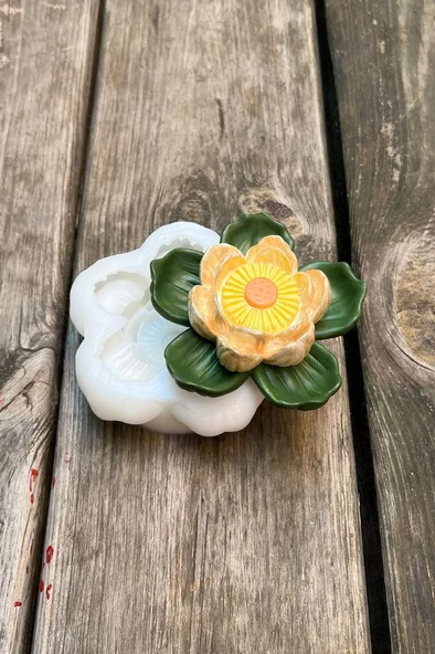 Lotus Çiçek 4 Silikon Mum Kalıbı - Resim 2