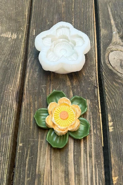 Lotus Çiçek 4 Silikon Mum Kalıbı - Resim 4