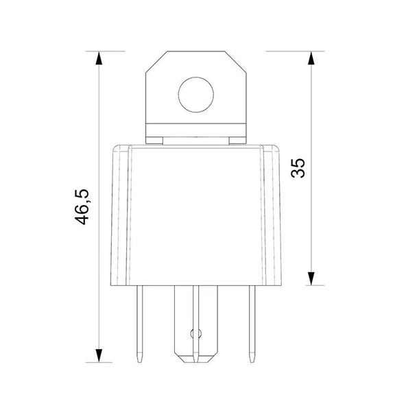 Sanel Mini Röle 12 Volt 30 Amper 4 Uçlu Sigortalı Braketli SR1244 - 4