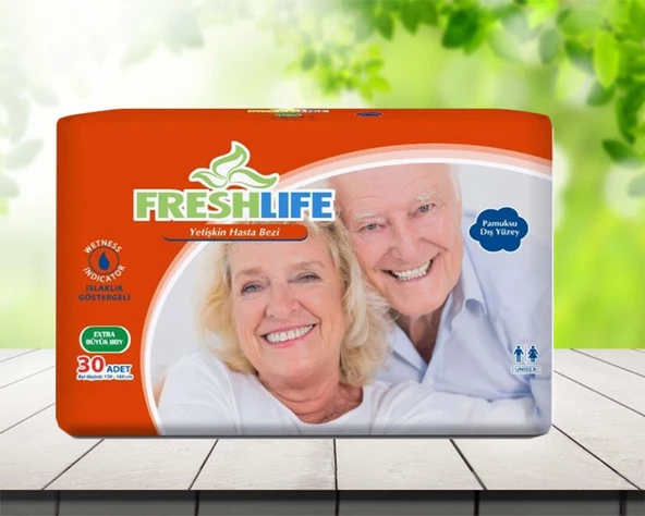 Freshlife Belbantlı Ekstra Büyük Boy (XL) 30'lu  1 adet Yetişkin Hasta Bezi