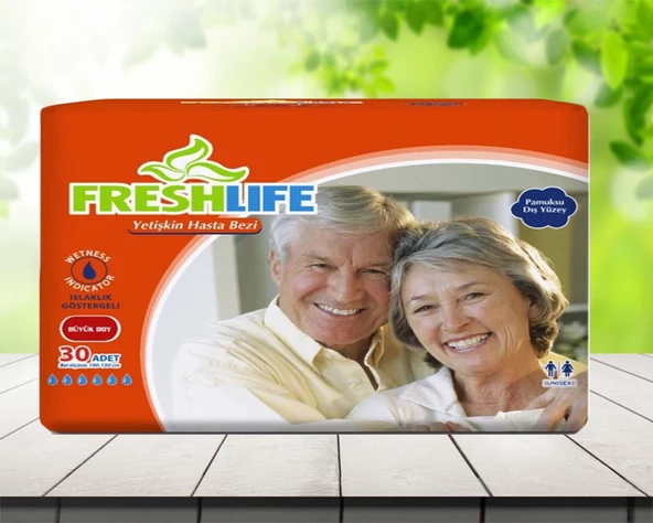 Freshlife Belbantlı Büyük Boy (L) 30'lu 1 Paket Yetişkin Hasta Bezi