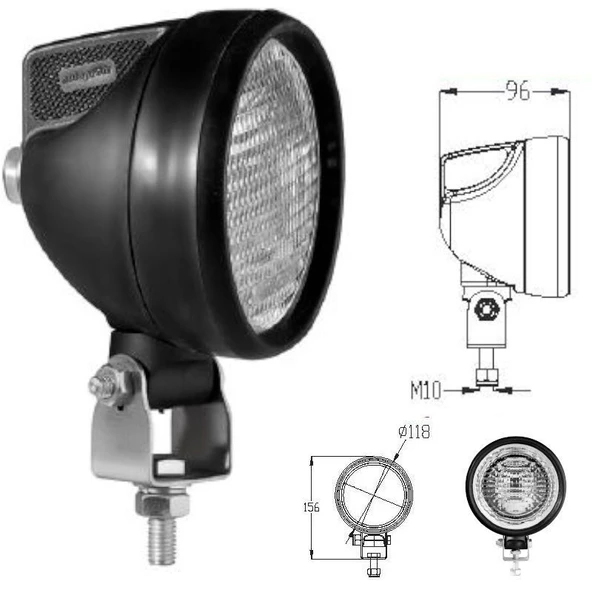 Kauçuk Çerçeveli Çalışma Lambası Kablolu - 712112 - 4