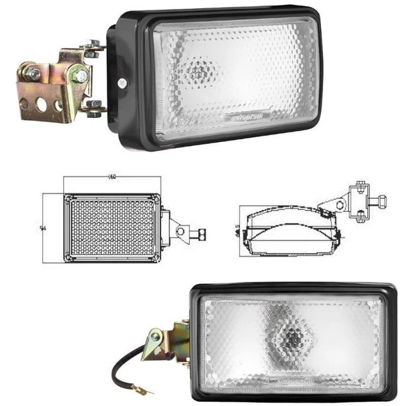 İş Makinesi Kabin Lambası Metal Gövdeli Yandan Bağlantı - 712122 - 3