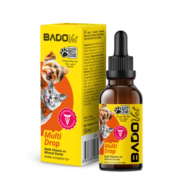 Bado Multi Drop Kedi Ve Köpekler İçin Multi Vitamin Mineral Damla 50 ML - 2