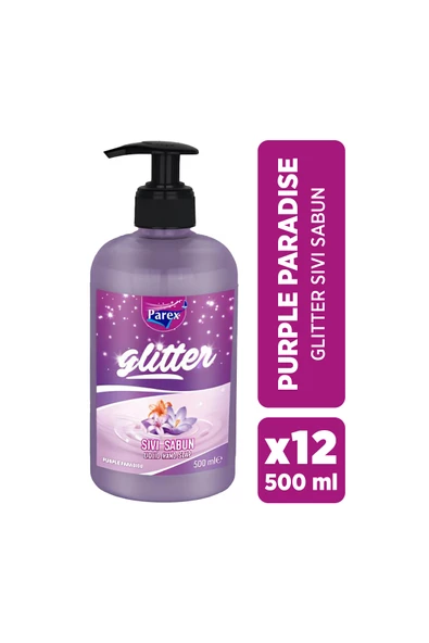 Parex Purple Paradise Glitter Sıvı Sabun 500ML x 12 Adet