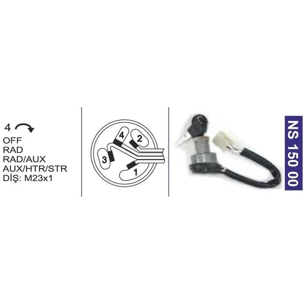 Şifreli Kontak Anahtarı Askam/Dodge/Fargo 000A28322 - NS15000 ürün görseli 1