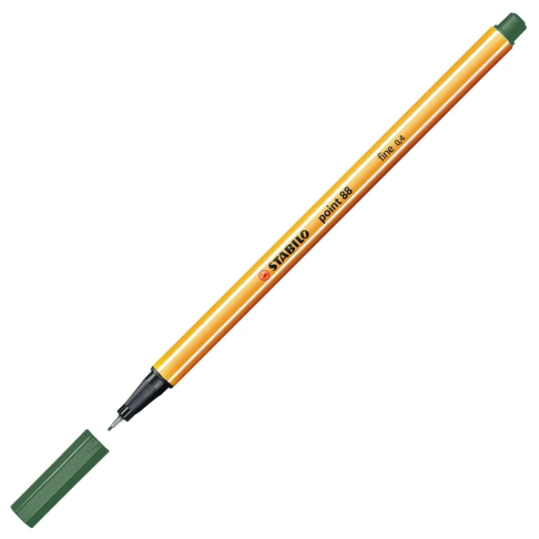 Stabilo Point 88 Fineliner 0.4mm Keçe Uçlu Kalem  88/63 Zeytin Yeşili