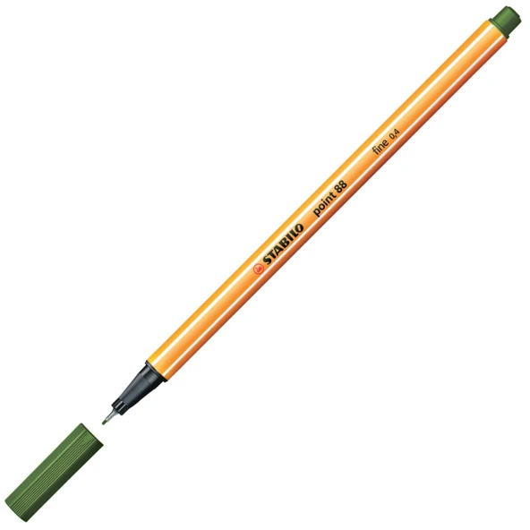Stabilo Point 88 Fineliner 0.4mm Keçe Uçlu Kalem  88/43 Yaprak Yeşili