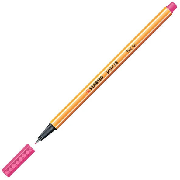 Stabilo Point 88 Fineliner 0.4mm Keçe Uçlu Kalem  88/056 Floresan Pembe ürün görseli