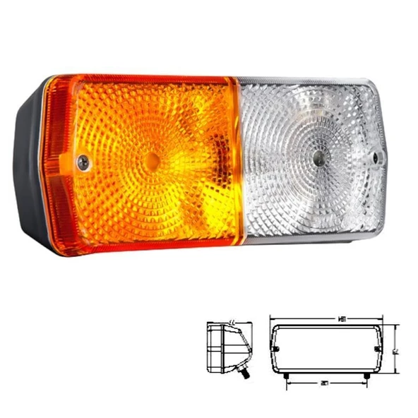 Ön Park Lambası Y.M.Güneş Desenli Sol 240-285 - 712220-LH - 3