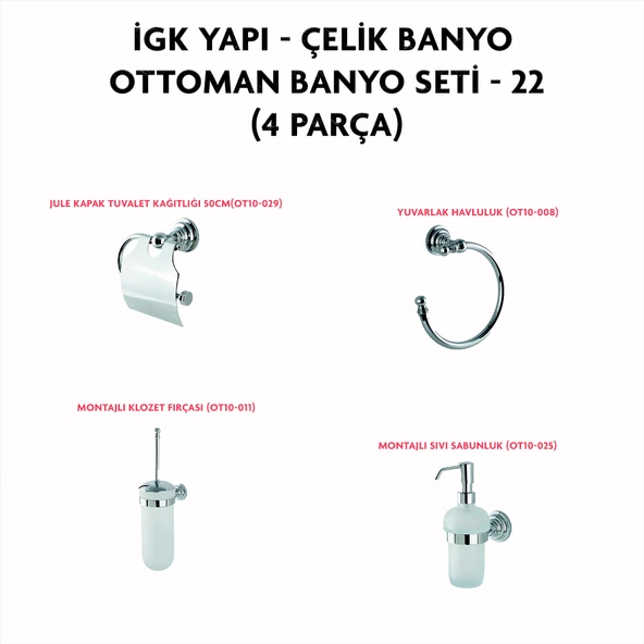 İGK YAPI - ÇELİK BANYO OTTOMAN BANYO SETİ -22 (3 PARÇA) - 2