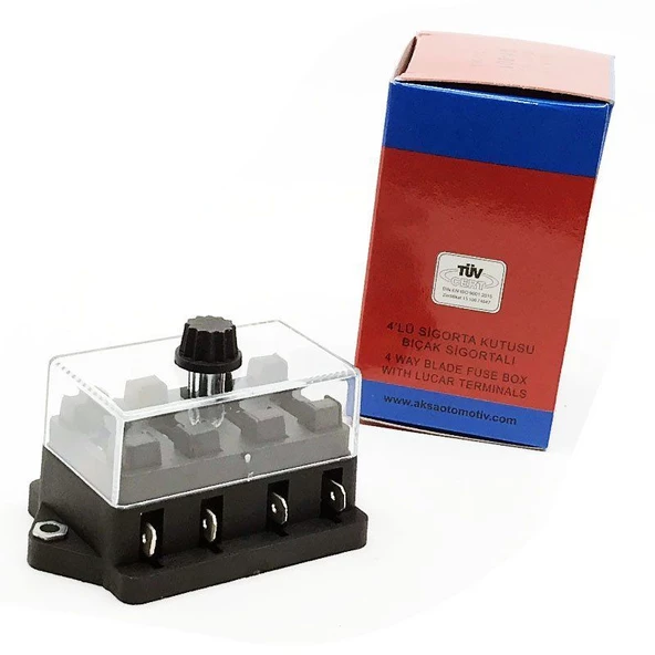 Aksa Üniversal Sigorta Kutusu 4'Lü Yeni Model Bıçak Sigortaya Uygun - 01-001 - 4