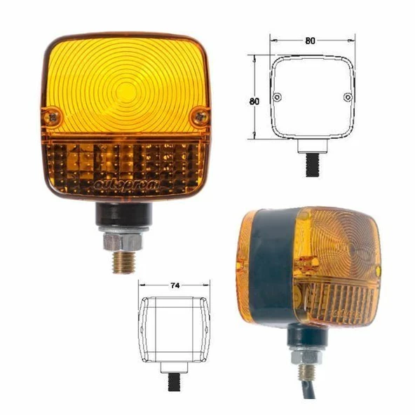 Forklift Çift Taraflı Sinyal Lambası Sarı-Sarı - 201208-SS - 3