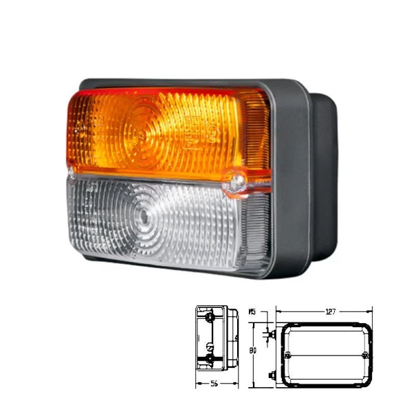 Euro Traktör Sinyal Lambası Sol - 12334-LH - 4