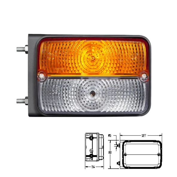 Euro Traktör Sinyal Lambası Sol - 12334-LH - 3