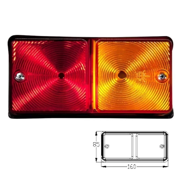 Traktör Stop Lambası Sol  Ford 3610-6610 - 822110-LH - Resim 3