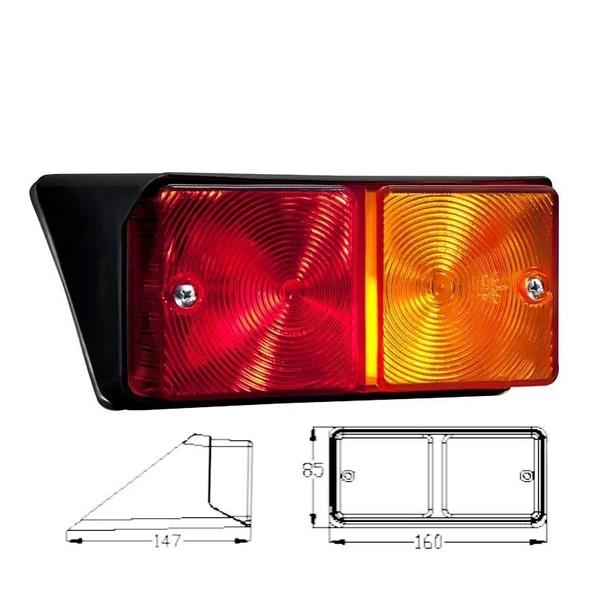 Traktör Stop Lambası Sol  Ford 3610-6610 - 822110-LH - Resim 4