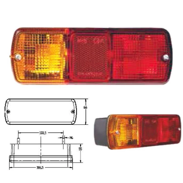 Jcb İş Makinesi Arka Stop Lambası E.M. - 206278 - 3