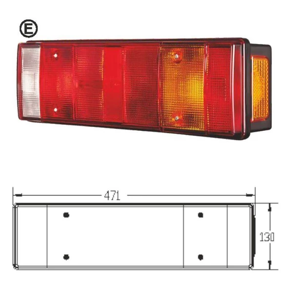 7 Fonksiyonlu Dorse Stop Lambası Amp Soketli - 326030-SKT