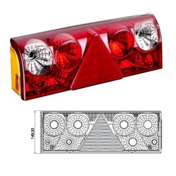 Üniversal Dorse Stop Lambası Kablolu Sağ 201615-KRHBC - 201615-KRHBC - 2