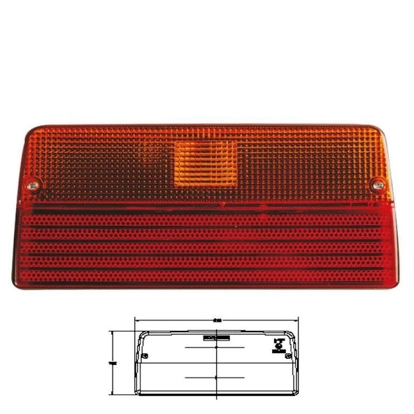 John Deere Traktör Arka Stop Sinyal Camı - 201402-C - 2