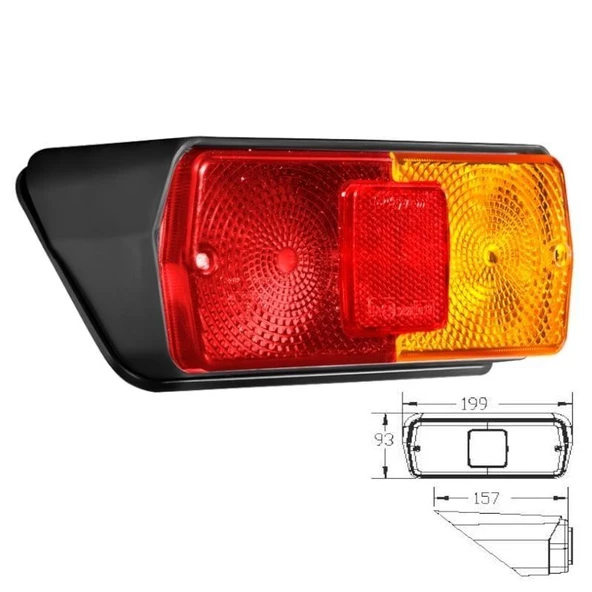Farmtrak Traktör Y.M.Stop Lambası Sağ - 822116-RH - Resim 3