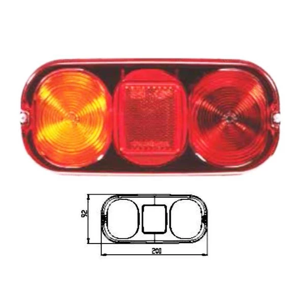 İş Makinesi Stop Lambası Camı Y.M Jbc - 838113-C - 2