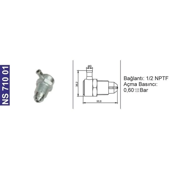 Mazot Depo Hava Tahliye Valfi (0015777U2) Massey Ferguson 0015777U1 - NS71001