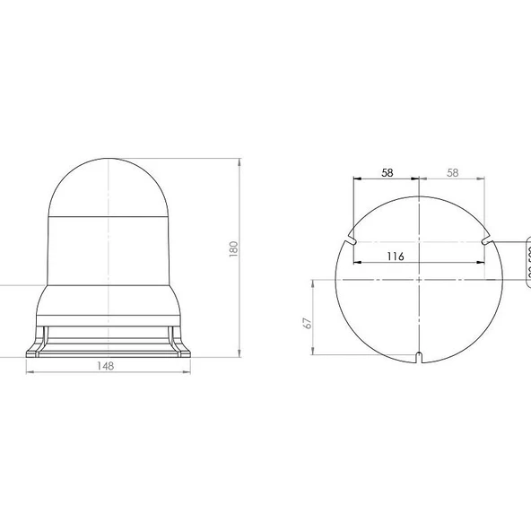Tepe Döner Lamba 24V Ampullü Sarı - 02 - 2