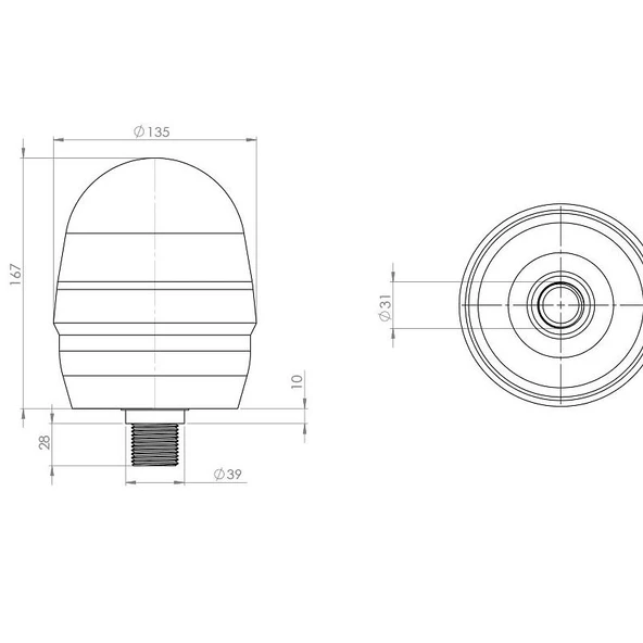 Tümosan Tip Döner Lamba 12V Sarı - 06 - 2