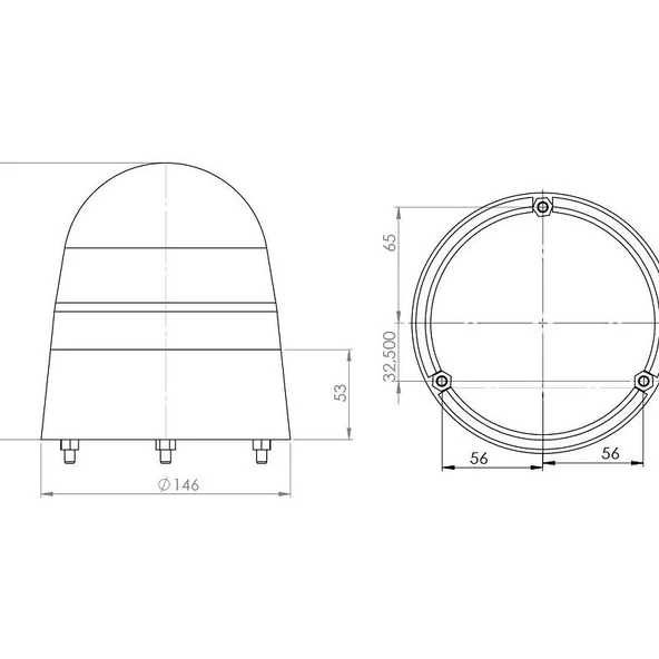 New Holland Tip Döner Lamba 12V Sarı - 08 - 2