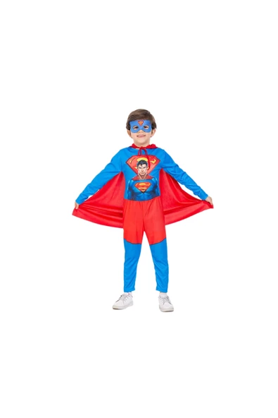 Erkek Çocuk Kırmızı Süper Kahraman Kostümü