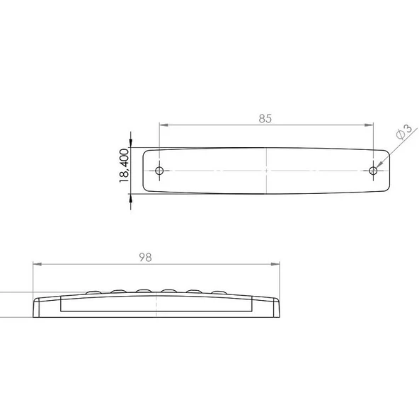 Parmak Lamba 6 Led’li 12V/24V Mavi - 52-M - 2