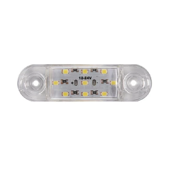 Parmak Lamba Oval 9 Led'Li 84Mm 12V-24V Beyaz - FR0174-W