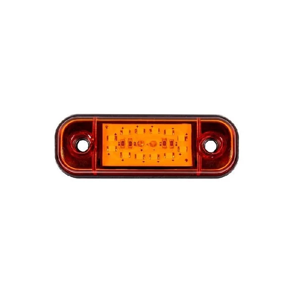 Parmak Lamba Oval 12 Led'Li 86Mm 12V-24V Sarı - FR0175-Y