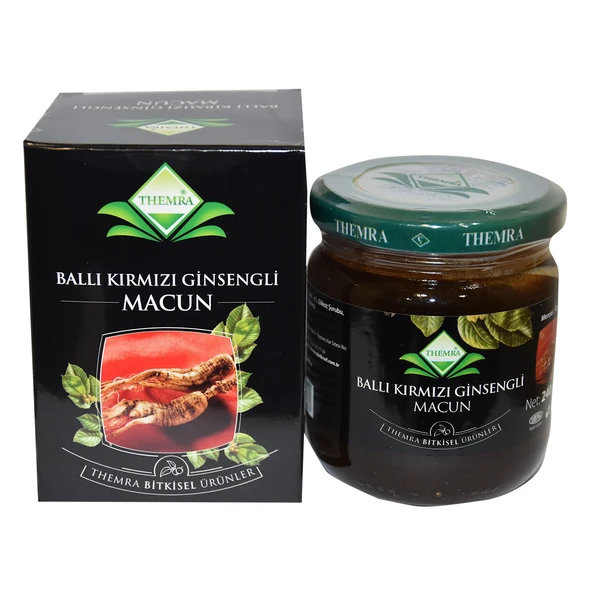 Themra Ballı Kırmızı Ginsengli Macunu Bitkisel Karışım 240 Gr - Resim 2