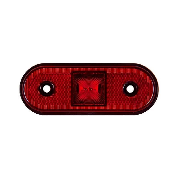 Oval İşaret Lamba 4 Led'Li 115Mm 12V-24V Kırmızı - FR0192-R