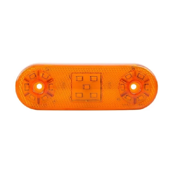 Oval Yan İşaret Lamba 17 Led'Li 113Mm 12V-24V Sarı - FR0314-Y