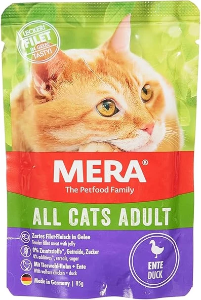 Mera Tahılsız Tavuklu Pouch Yaş Kedi Maması 85 gram  Ördekli