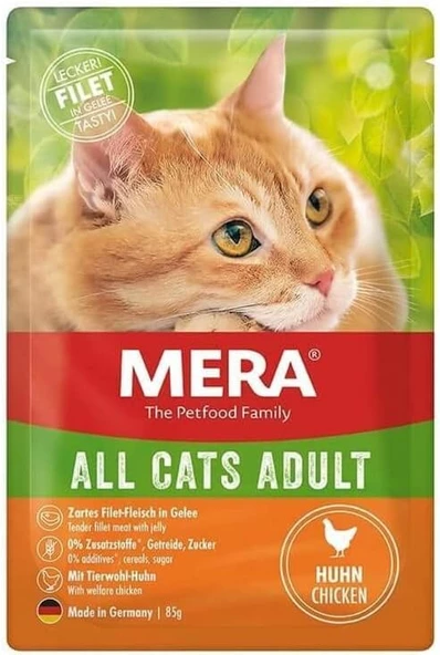 Mera Tahılsız Tavuklu Pouch Yaş Kedi Maması 85 gram  Tavuklu