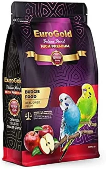 EuroGold Deluxe Blend Gerçek Elmalı Premium Muhabbet Kuşu Yemi, 1 Kg