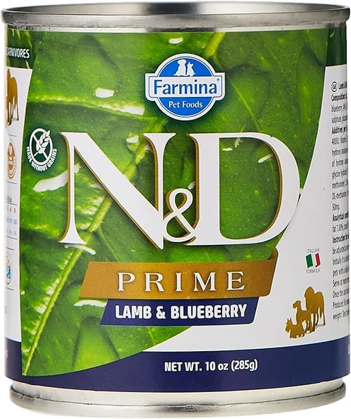 N&D Prime Kuzu & Yaban Mersini Konserve Köpek Maması, 285 Gr  Kuzu285gr