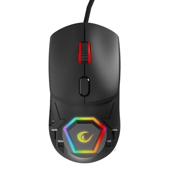 Rampage Hyalo M1 Siyah Değiştirilebilir 3 Kapaklı RGB 12000 DPI Gaming Oyuncu Mouse