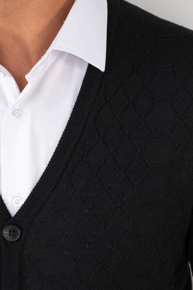 SAN&FA SLİMFİT ERKEK TRİKO HIRKA - 5