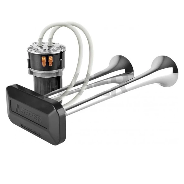 SEGER-85Kh Fala Fala Kompresörlü Korna 24V, Krom Borulu, Melodili - 3