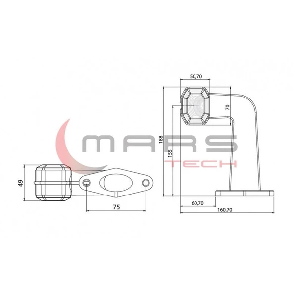 Universal - Prostar Ps 1 Led Dorse Dış İşaret Lamba 24V 720201 - 2