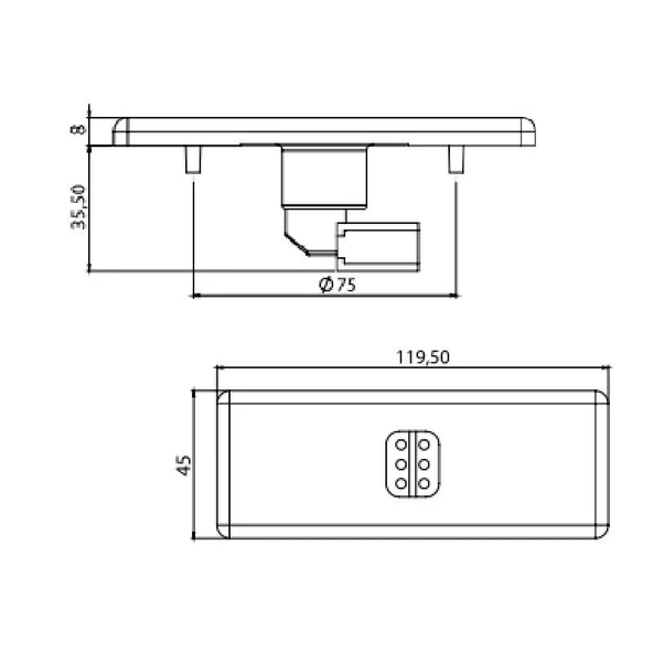 İşaret Lamba Yan LED 24V Mercedes Atego- Axor-Actros 620967 - Resim 3