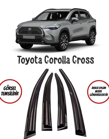 Toyota Corolla Cross Cam Rüzgarlığı 4lü 2020 Sonrası ürün görseli