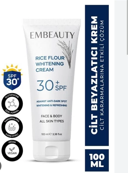 Embeauty  cilt beyazlatıcı güneş kremi 30 spf