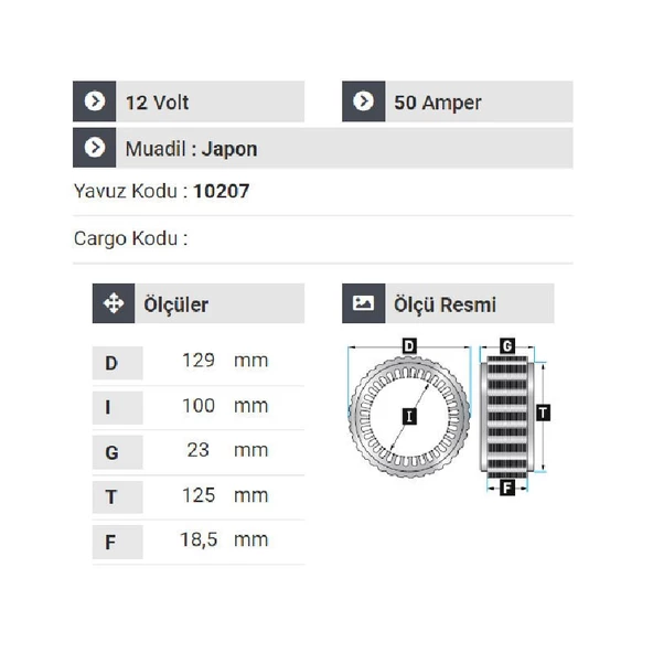 NURSAN 130412 Isuzu Motor J9 Dar - Resim 2